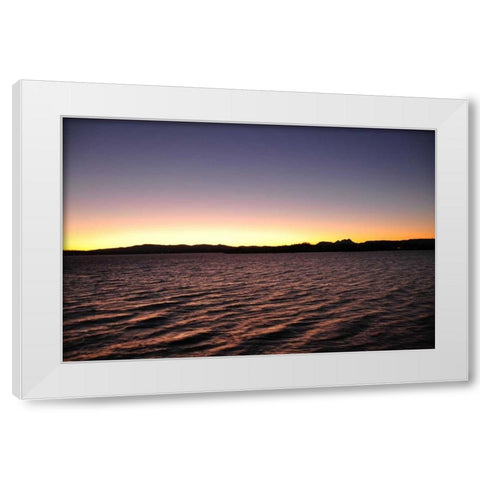 Water Sunset II White Modern Wood Framed Art Print by Thomas, Logan