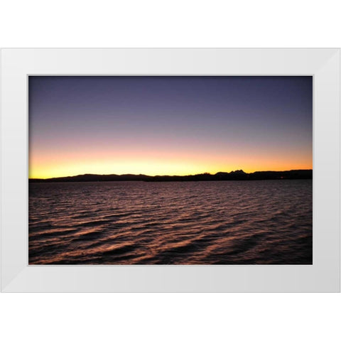 Water Sunset II White Modern Wood Framed Art Print by Thomas, Logan