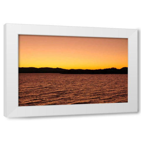 Water Sky Orange White Modern Wood Framed Art Print by Thomas, Logan