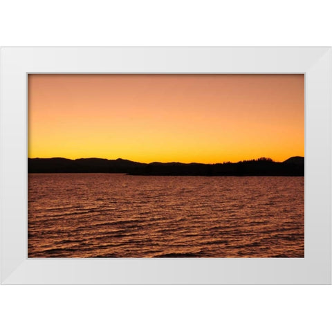 Water Sky Orange White Modern Wood Framed Art Print by Thomas, Logan