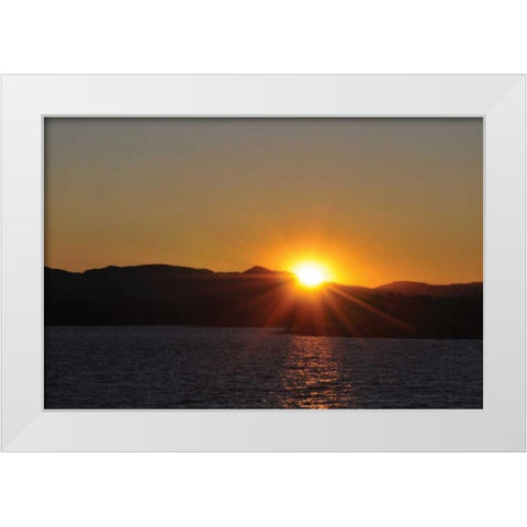 Water Sundown I White Modern Wood Framed Art Print by Thomas, Logan