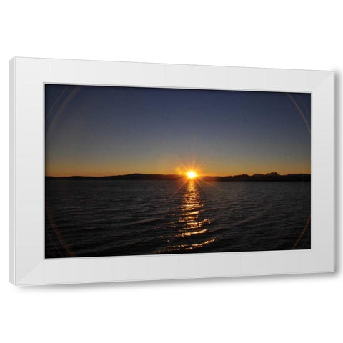 Water Sundown II White Modern Wood Framed Art Print by Thomas, Logan
