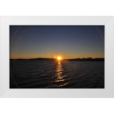 Water Sundown II White Modern Wood Framed Art Print by Thomas, Logan