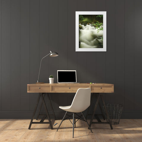 Soothing Waters II White Modern Wood Framed Art Print by Geyman, Vitaly