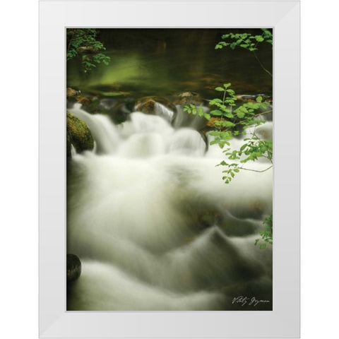 Soothing Waters II White Modern Wood Framed Art Print by Geyman, Vitaly