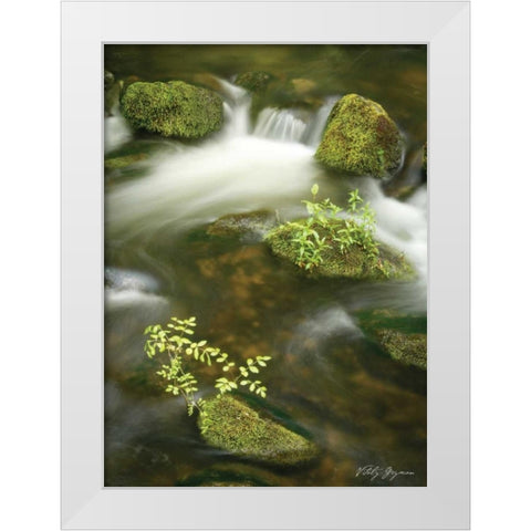 Soothing Waters III White Modern Wood Framed Art Print by Geyman, Vitaly