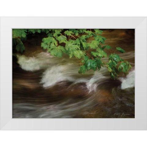 Soothing Waters XV White Modern Wood Framed Art Print by Geyman, Vitaly