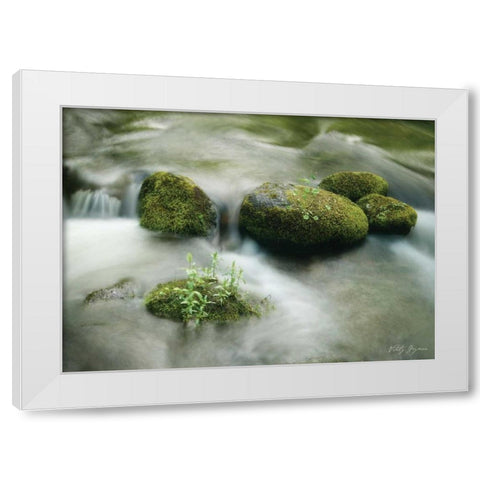 Soothing Waters XVI White Modern Wood Framed Art Print by Geyman, Vitaly