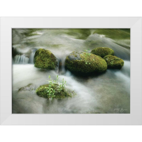 Soothing Waters XVI White Modern Wood Framed Art Print by Geyman, Vitaly