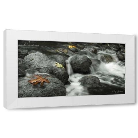Silver Falls II White Modern Wood Framed Art Print by Geyman, Vitaly