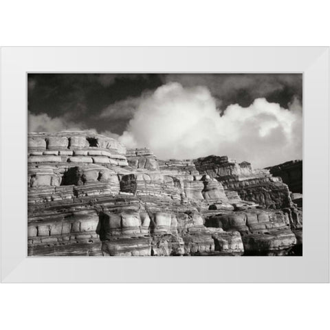 Pt. Lobos Rocks II White Modern Wood Framed Art Print by Geyman, Vitaly