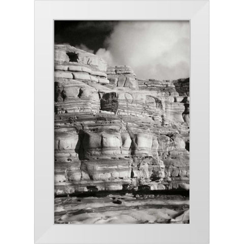 Pt. Lobos Rocks III White Modern Wood Framed Art Print by Geyman, Vitaly