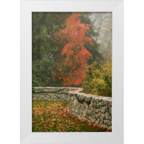 Fence Mosaic I White Modern Wood Framed Art Print by Geyman, Vitaly