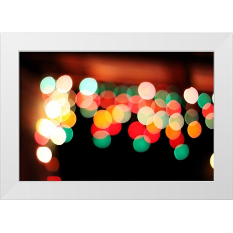 Bokeh II White Modern Wood Framed Art Print by White, Leesa
