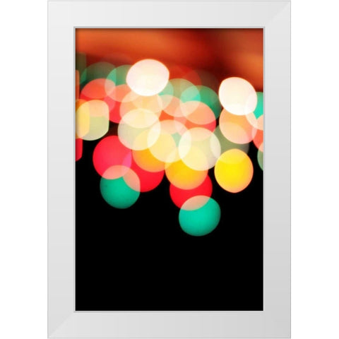 Bokeh III White Modern Wood Framed Art Print by White, Leesa