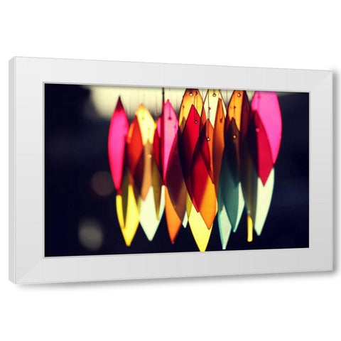 Chimes III White Modern Wood Framed Art Print by White, Leesa