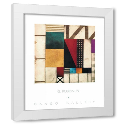 Mindscape White Modern Wood Framed Art Print by Robinson, Gregg
