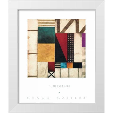 Mindscape White Modern Wood Framed Art Print by Robinson, Gregg