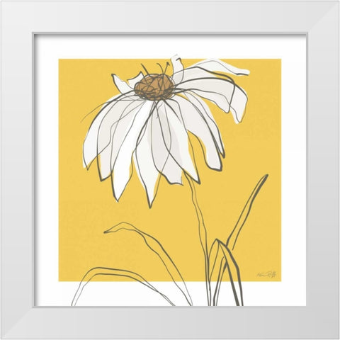 Yellow and Gray III White Modern Wood Framed Art Print by Ruff, Kris