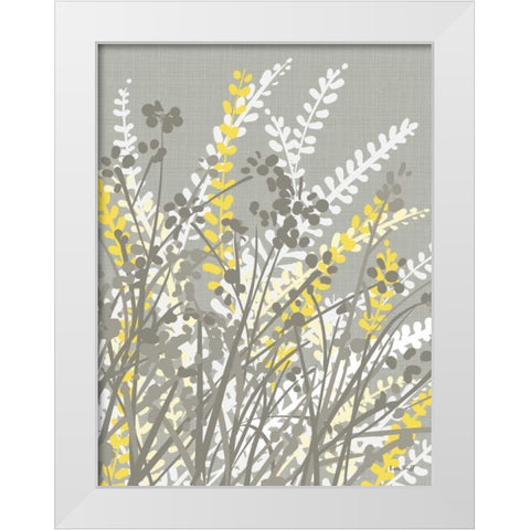 Yellow Meadow II White Modern Wood Framed Art Print by Ruff, Kris