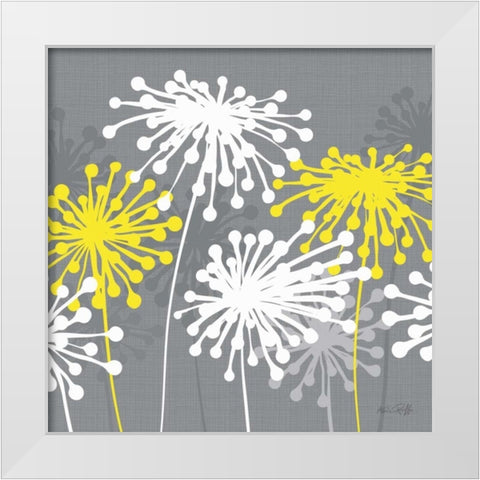 Dandelion I White Modern Wood Framed Art Print by Ruff, Kris