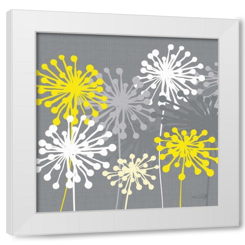 Dandelion II White Modern Wood Framed Art Print by Ruff, Kris