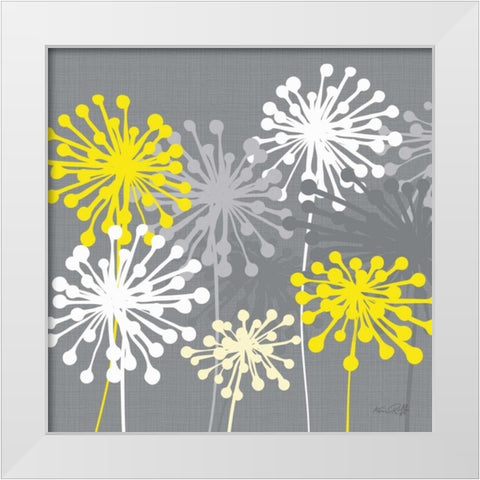 Dandelion II White Modern Wood Framed Art Print by Ruff, Kris