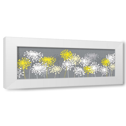 Dandelion Panel White Modern Wood Framed Art Print by Ruff, Kris