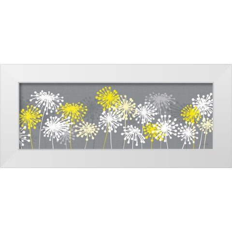 Dandelion Panel White Modern Wood Framed Art Print by Ruff, Kris