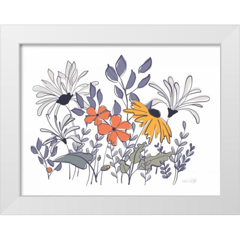 Primavera Garden I White Modern Wood Framed Art Print by Ruff, Kris
