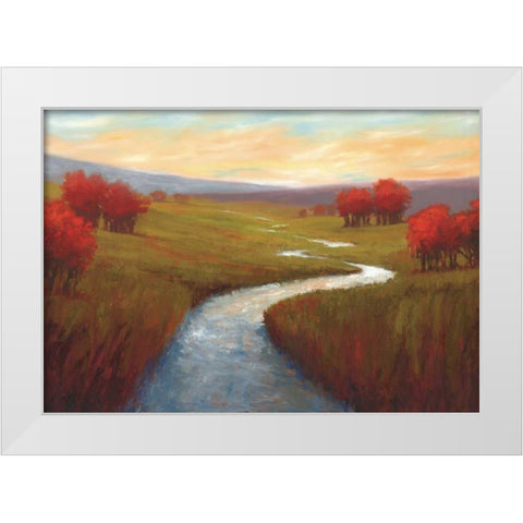 Fall Creek Meadow White Modern Wood Framed Art Print by Reeves, Molly