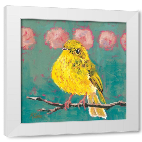 Citrine Fly Catcher White Modern Wood Framed Art Print by Reeves, Molly