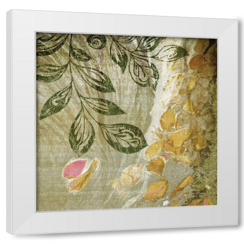 Green Swirl I White Modern Wood Framed Art Print by Studio 2
