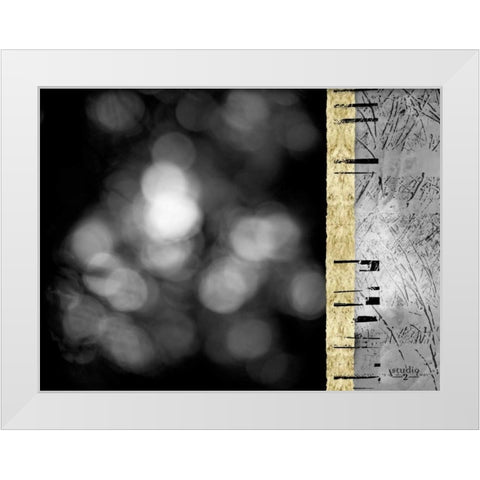 Path II White Modern Wood Framed Art Print by Studio 2