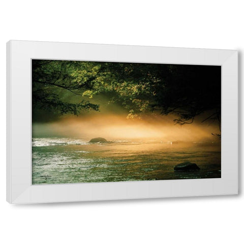 Evening Glow I White Modern Wood Framed Art Print by Studio 2