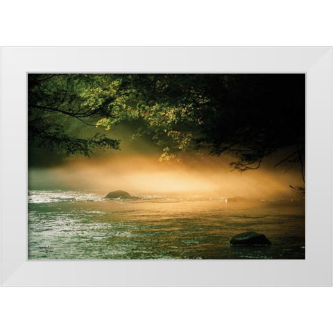 Evening Glow I White Modern Wood Framed Art Print by Studio 2