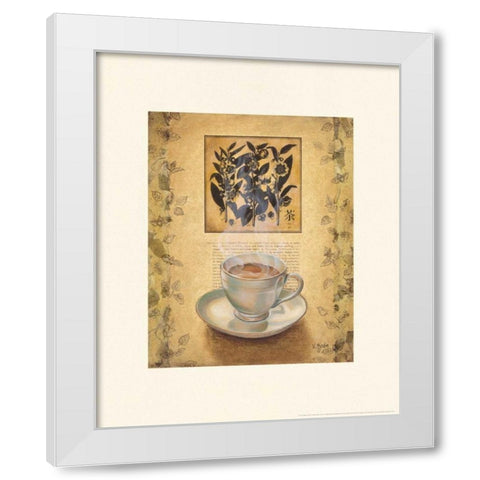 Tea Defined White Modern Wood Framed Art Print by Sjodin, Valerie