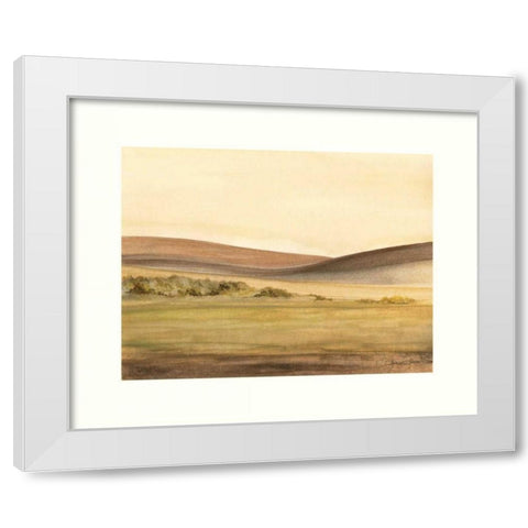 Waterville Fields White Modern Wood Framed Art Print by Sheler, Sammy