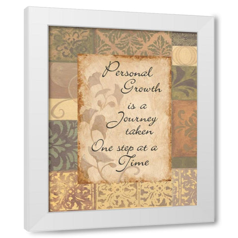 Personal Growth White Modern Wood Framed Art Print by Smith, Pamela