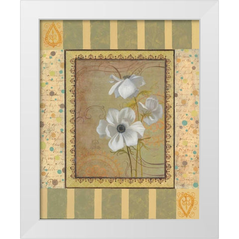 Anemones White Modern Wood Framed Art Print by Smith, Pamela