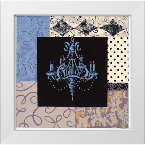 Chandelier I White Modern Wood Framed Art Print by Smith, Pamela