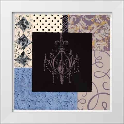 Chandelier II White Modern Wood Framed Art Print by Smith, Pamela