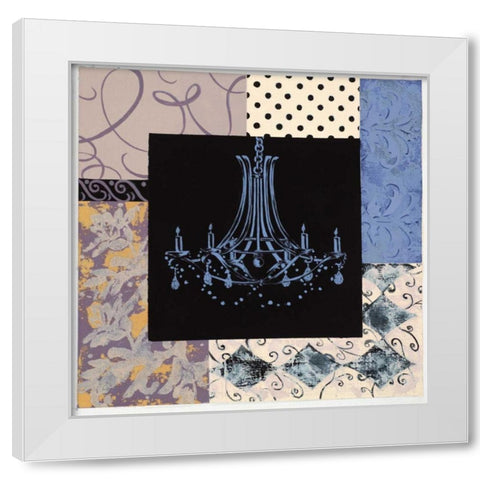 Chandelier IV White Modern Wood Framed Art Print by Smith, Pamela