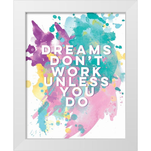 Dreams White Modern Wood Framed Art Print by Serna, Isabel