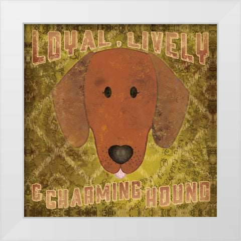 Dachshund White Modern Wood Framed Art Print by Sta Teresa, Ashley