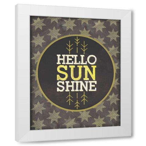 Hello Sunshine White Modern Wood Framed Art Print by Sta Teresa, Ashley