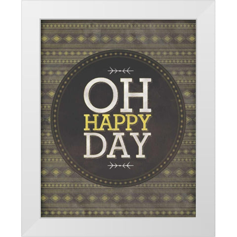 Oh Happy Day White Modern Wood Framed Art Print by Sta Teresa, Ashley