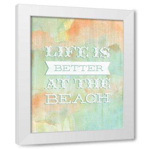 Life Beach White Modern Wood Framed Art Print by Sta Teresa, Ashley