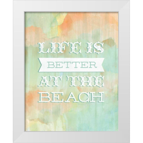 Life Beach White Modern Wood Framed Art Print by Sta Teresa, Ashley