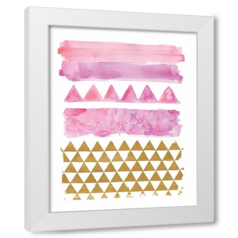 Rose Gold White Modern Wood Framed Art Print by Sta Teresa, Ashley
